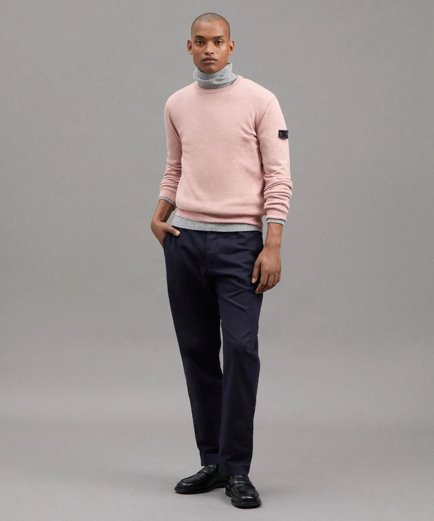 Online Maglia Girocollo in Misto Lana e Cotone / Uomo Maglieria