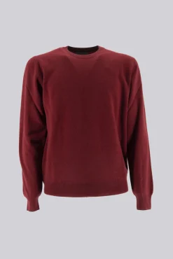 Clearance Maglia Girocollo in Sublime Cashemere / Bourdeaux Uomo Maglieria