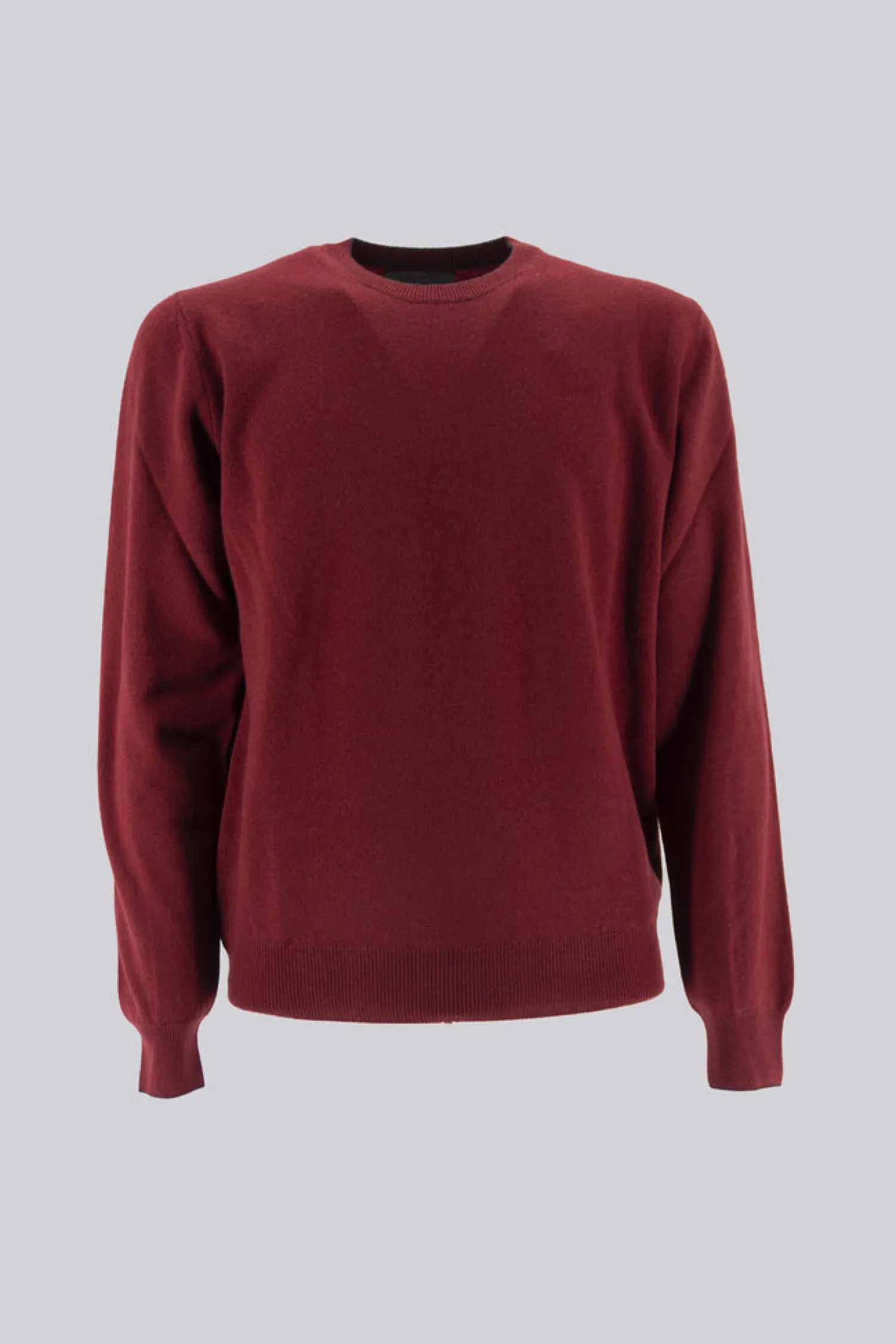 Clearance Maglia Girocollo in Sublime Cashemere / Bourdeaux Uomo Maglieria