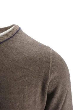Maglia in 100% Lana / Marrone Uomo Maglieria