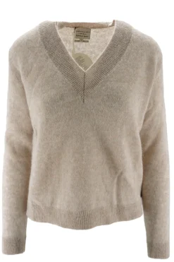 Hot Maglia in Alpaca con Scollo a V / Donna Maglieria