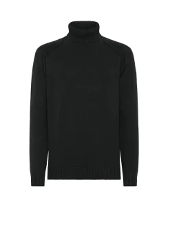 Clearance Maglia in Cotone Plain con Collo Alto / Uomo Maglieria