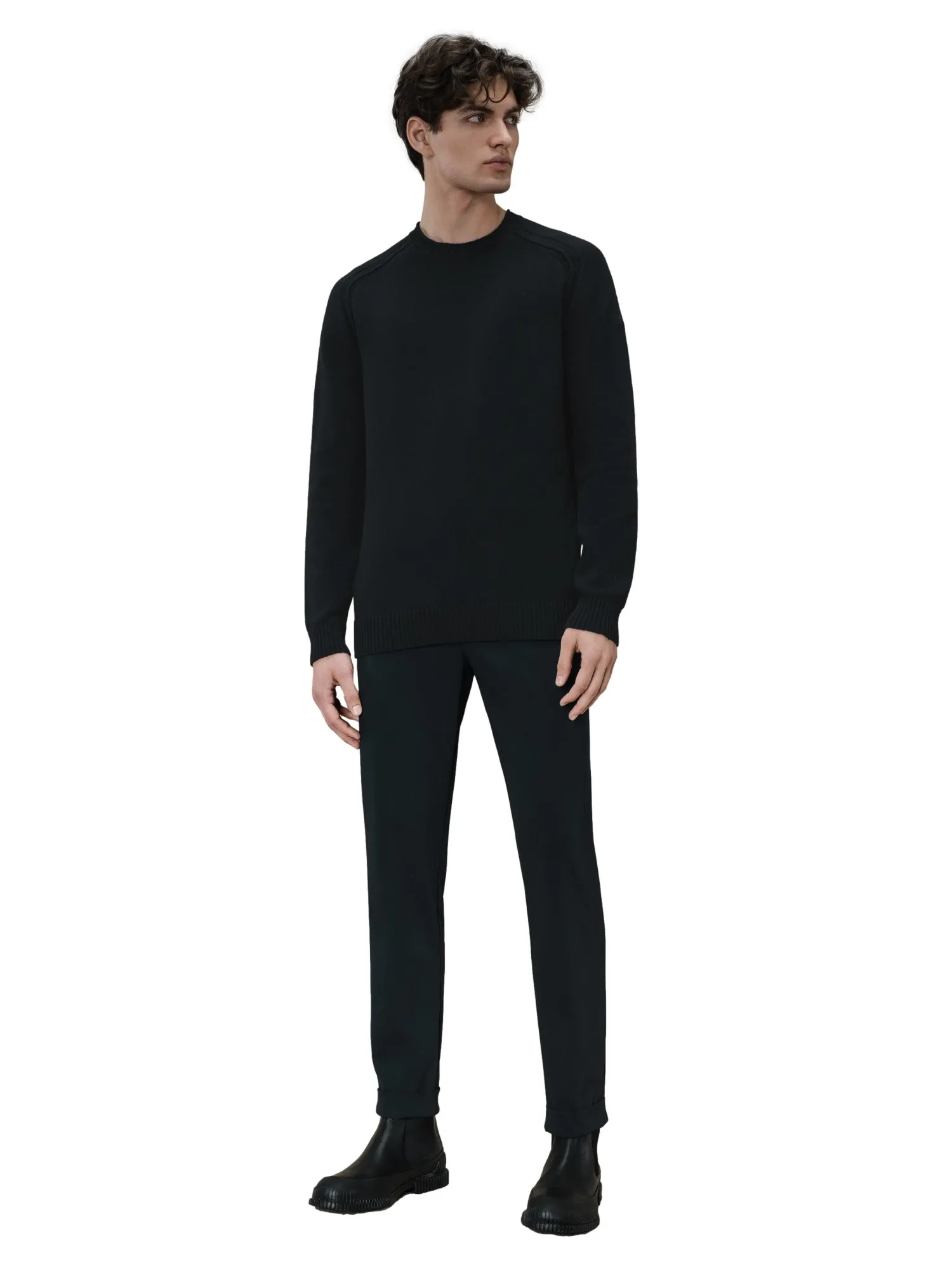 Maglia in Cotone Plain Round / Uomo Maglieria