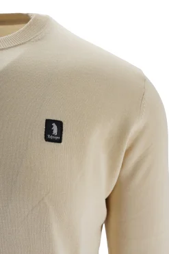 Clearance Maglia in Filo di Cotone con Logo / Uomo Maglieria