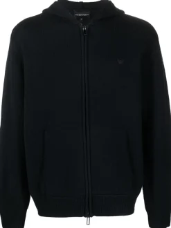 Clearance Maglia in Lana con Cappuccio / Uomo Maglieria