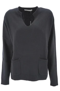 New Maglia in Lana con Scollo a V / Donna Maglieria
