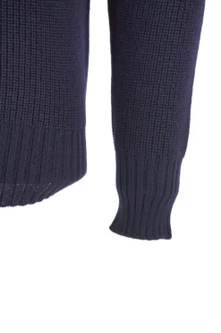 Outlet Maglia in Lana Girocollo / Blu Uomo Maglieria