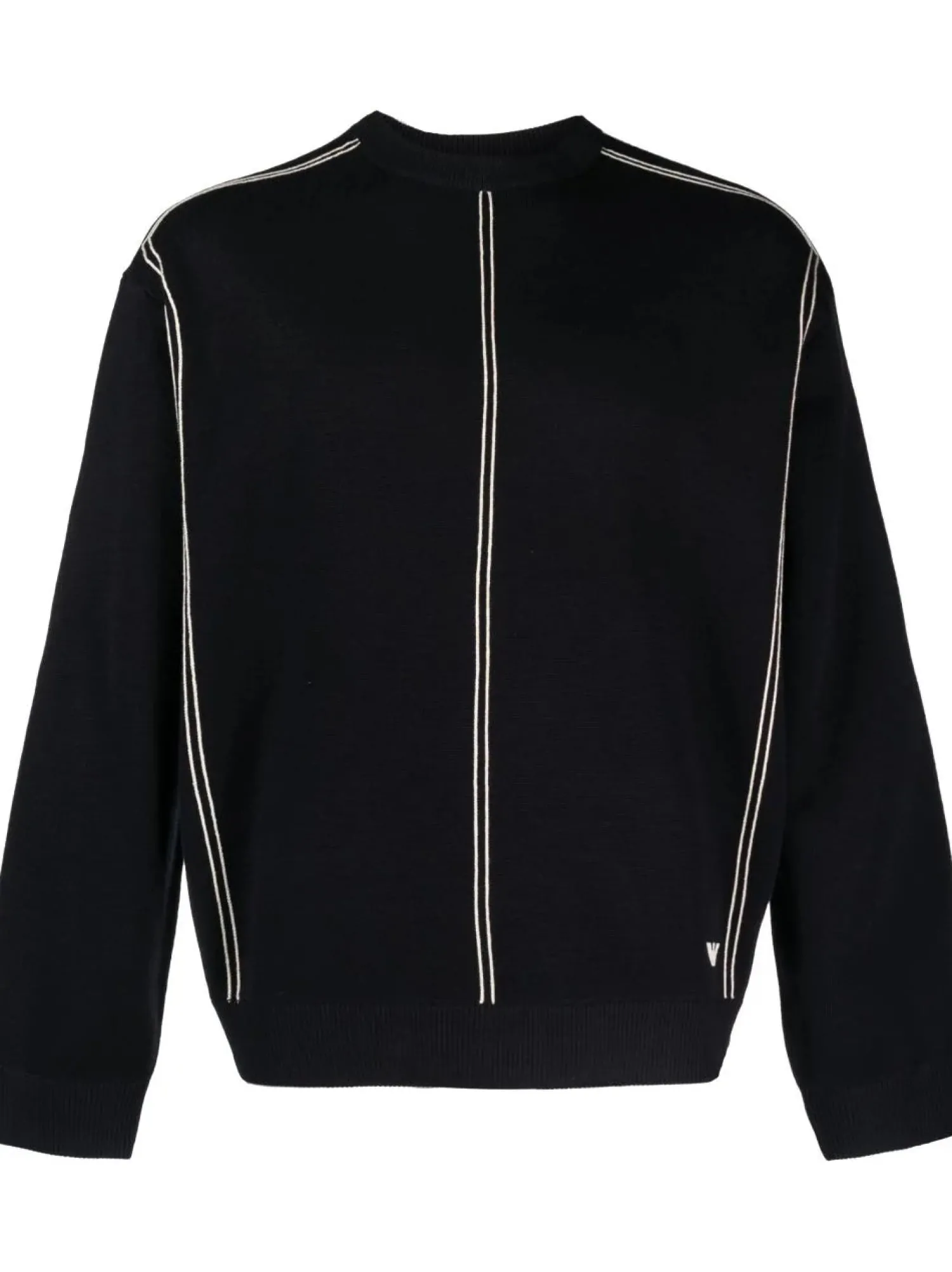 Online Maglia in Misto Lana con Righe Jacquard / Uomo Maglieria