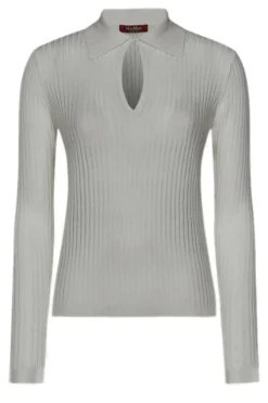 Sale Maglia Polo in Lana e Seta / Donna Maglieria