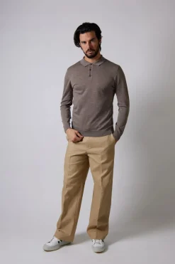 Best Maglia Polo in Lana Merinos / Uomo Maglieria