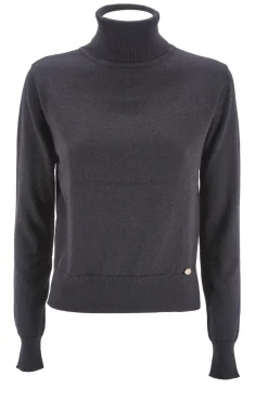 Maglia a collo alto / Nero Donna Maglieria
