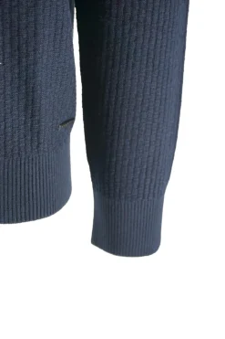 Outlet Maglione in Cotone e Cashmere con Lavorazione / Uomo Maglieria