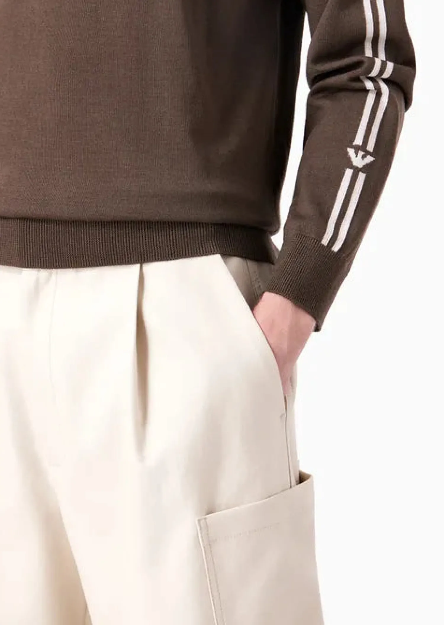 Hot Maglione in Lana Rasata con Logo / Uomo Maglieria