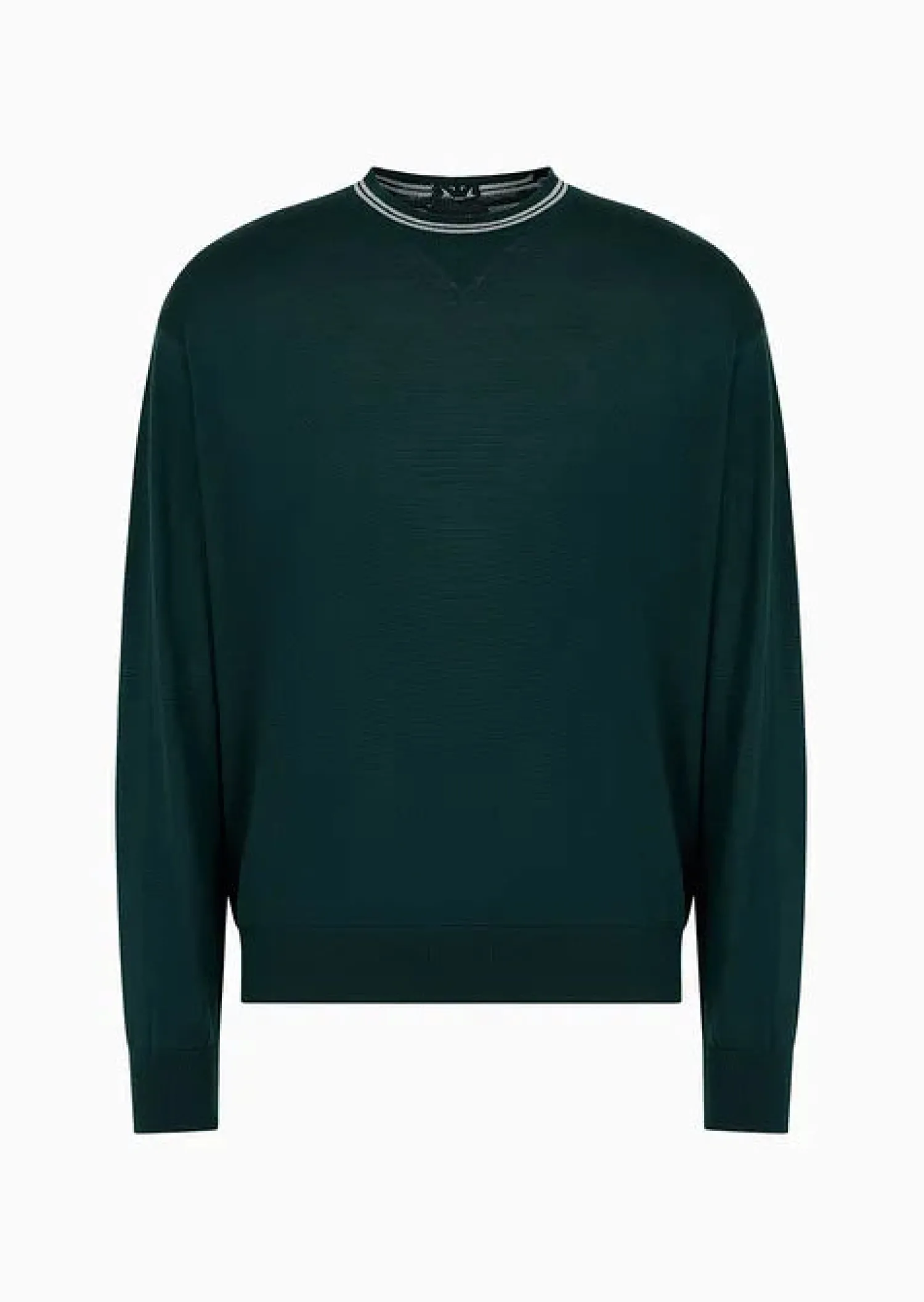Discount Maglione in Lana Rasata con Logo / Uomo Maglieria