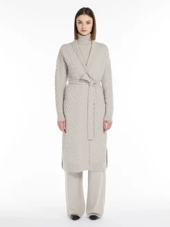 Sale Maxi Cardigan in Lana e Cachemire / Donna Maglieria