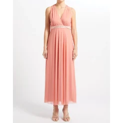 Maxi Dress in Jersey Tulle / Donna Abiti