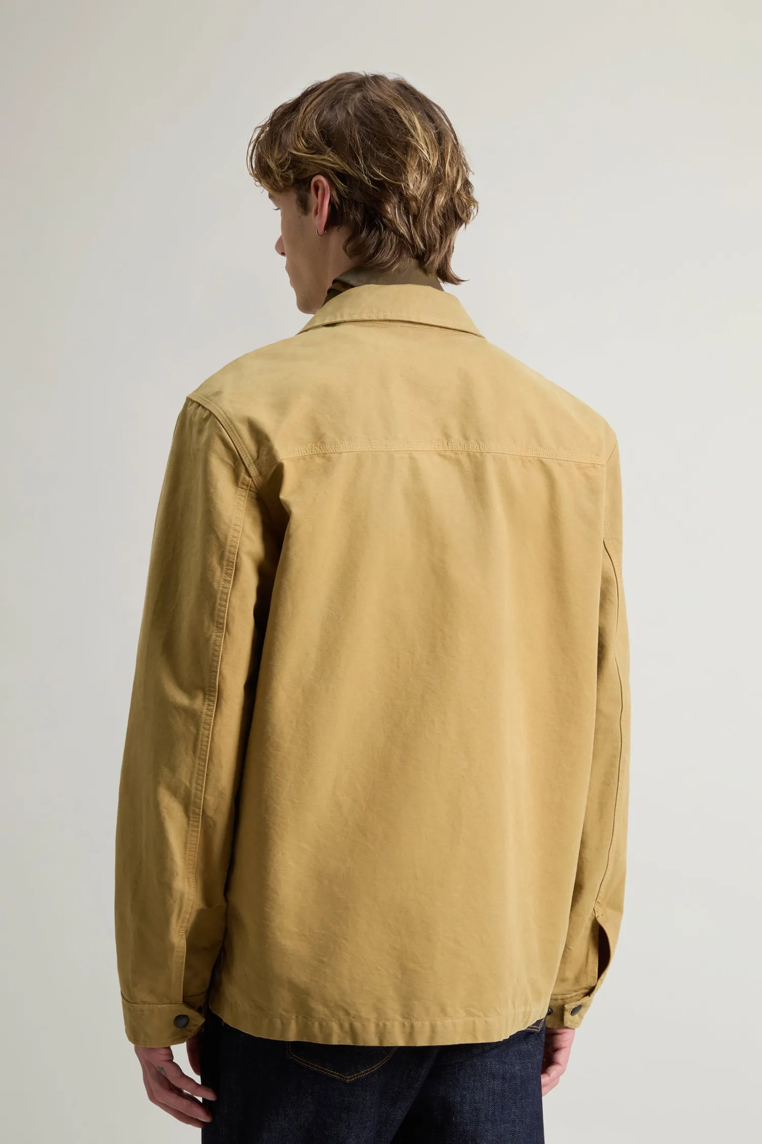 New Overshirt in Canvas di Puro Cotone / Uomo Camicie