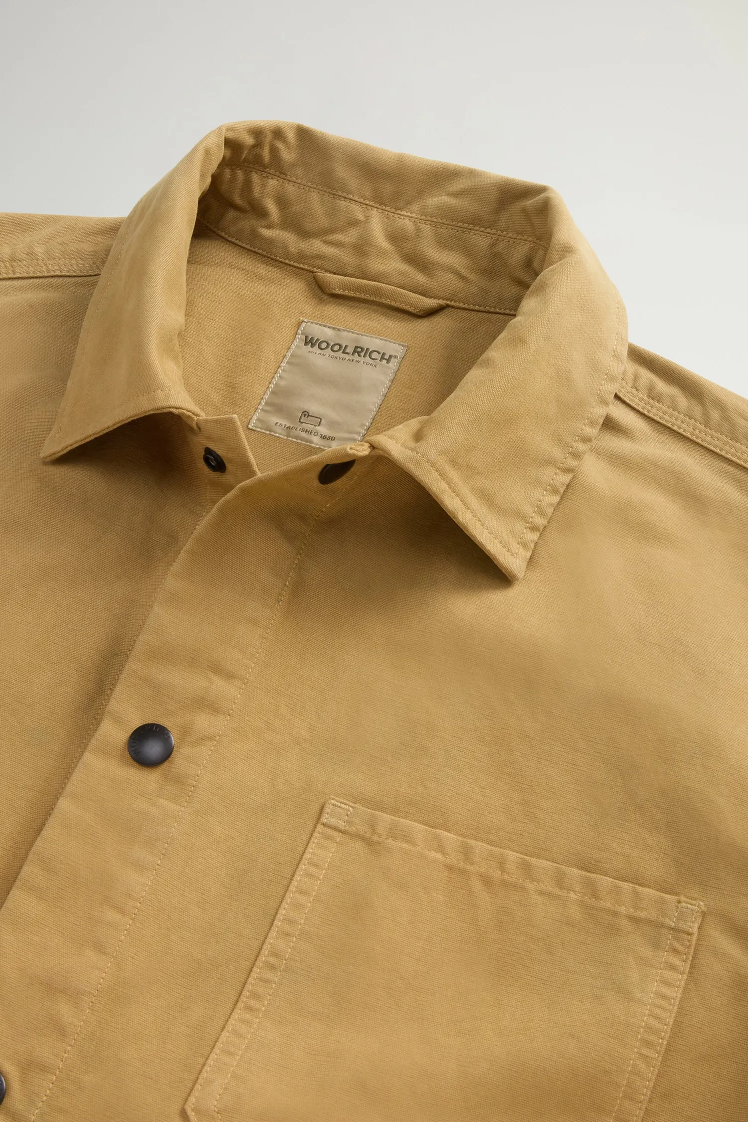 New Overshirt in Canvas di Puro Cotone / Uomo Camicie