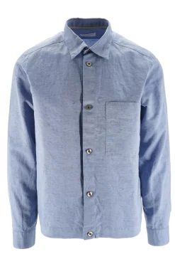 New Overshirt in Cotone e Lino / Uomo Camicie