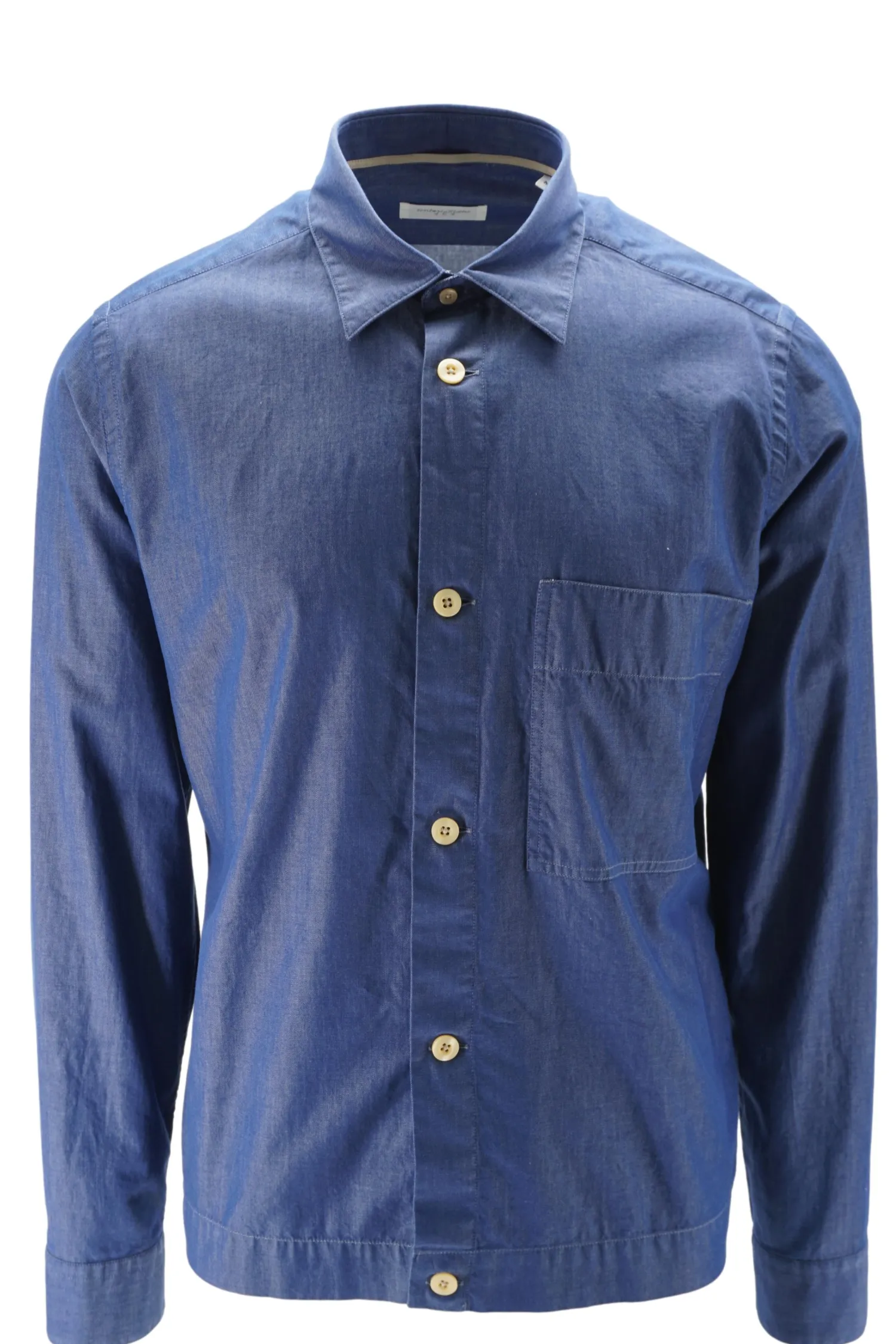 Best Overshirt in Denim con Bottoni / Blu Uomo Camicie