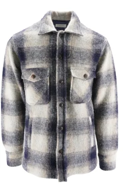 New Overshirt in Lana con Fantasia / Uomo Camicie