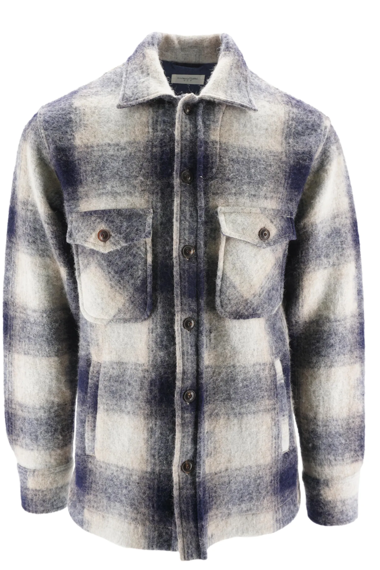 New Overshirt in Lana con Fantasia / Uomo Camicie
