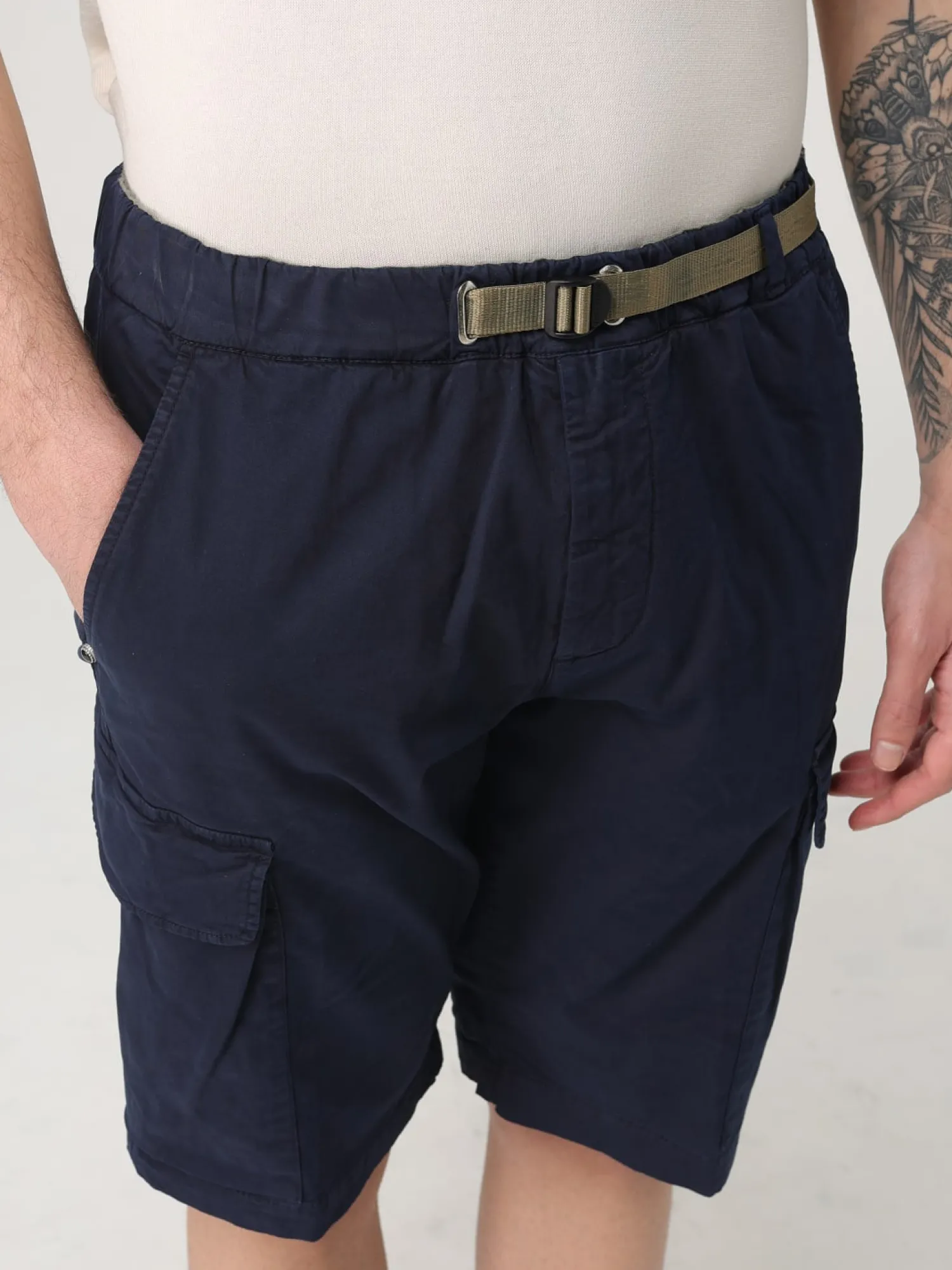 New Pantaloncino Cargo in Cotone / Uomo Pantaloncini