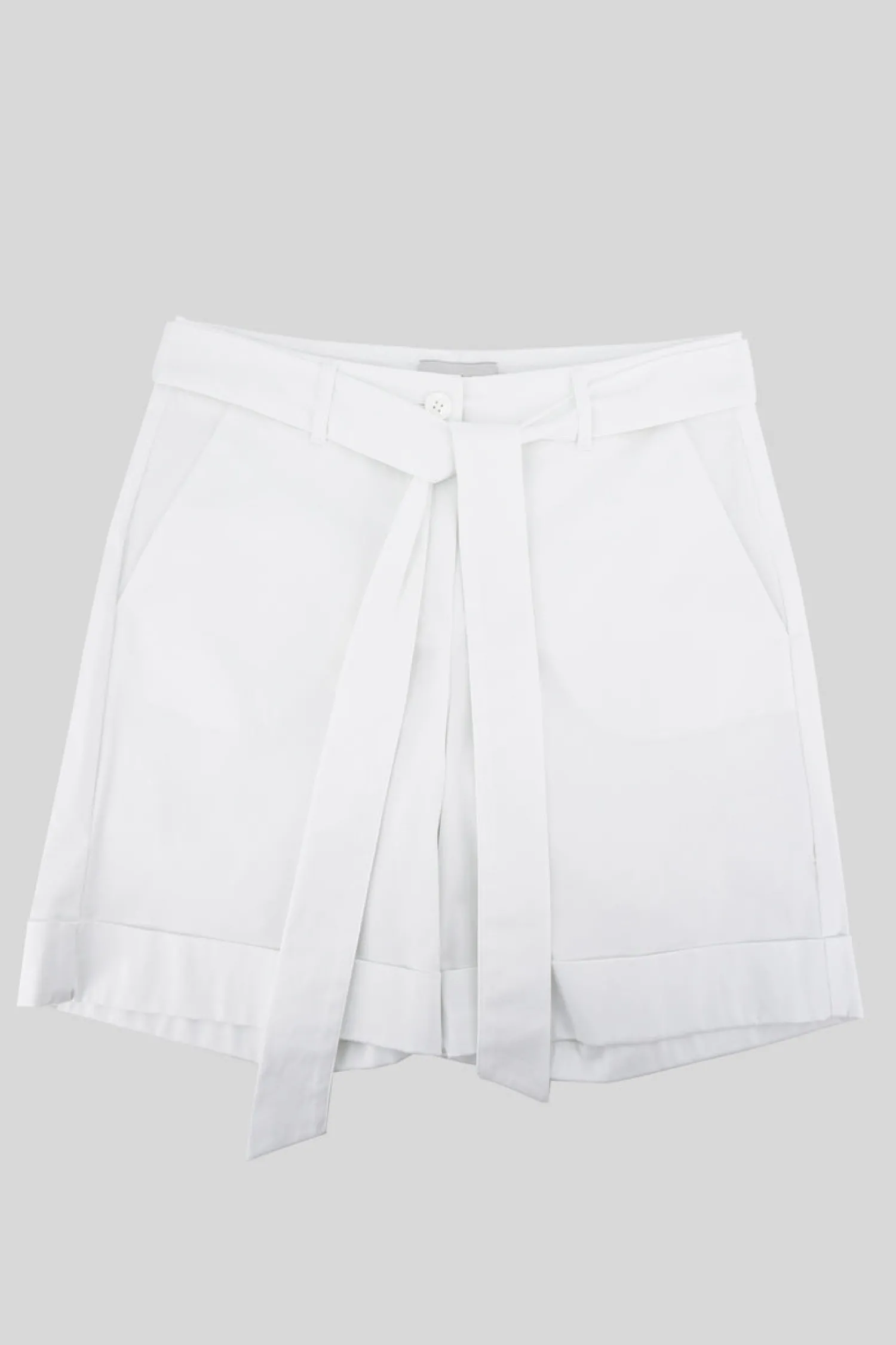 New Pantaloncino con Cintura / Bianco Donna Shorts