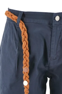 Pantaloncino con Pinces e Cintura / Uomo Pantaloncini