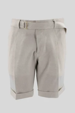 Hot Pantaloncino in Lino con Cintura / Uomo Pantaloncini