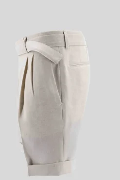 Hot Pantaloncino in Lino con Cintura / Uomo Pantaloncini