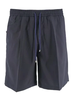 Hot Pantaloncino in Misto Cotone e Tessuto Tecnico / Blu Uomo Pantaloncini