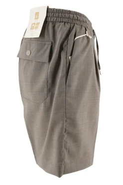 Outlet Pantaloncino in Misto Lana e Tessuto Tecnico / Beige Uomo Pantaloncini