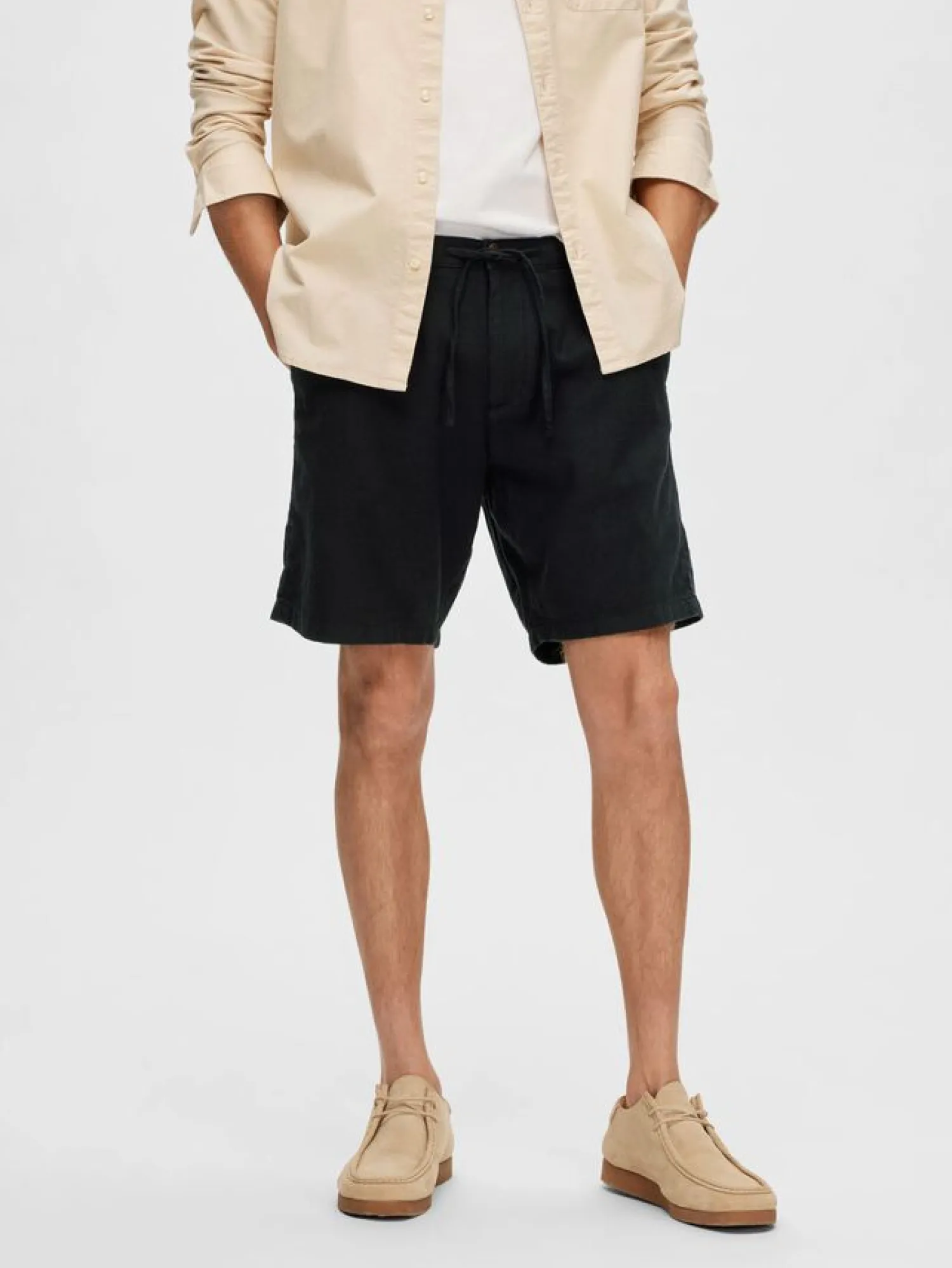 Online Pantaloncino in Misto Lino / Uomo Pantaloncini