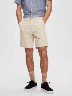 New Pantaloncino in Seersucker / Beige Uomo Pantaloncini