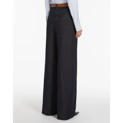 Best Pantalone 5 Tasche in Drill di Cotone / Blu Donna Pantaloni