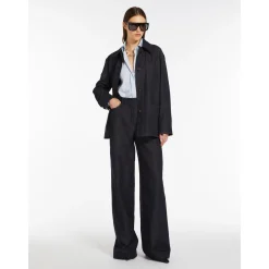 Best Pantalone 5 Tasche in Drill di Cotone / Blu Donna Pantaloni