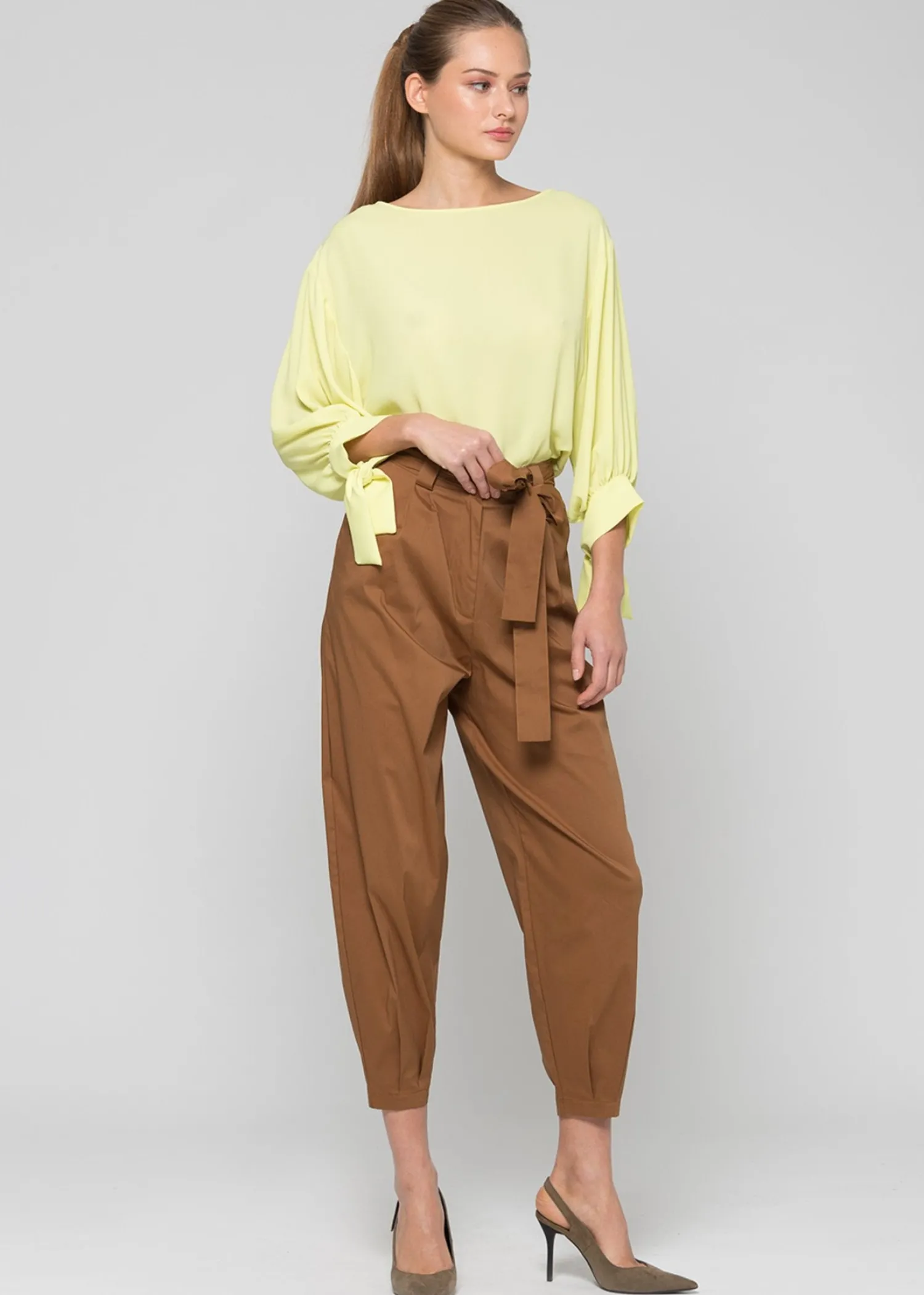 Clearance Pantalone baggy in tela paracadute / Donna Pantaloni