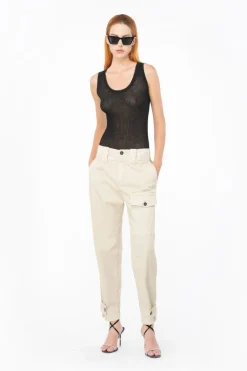 Discount Pantalone Cargo in Cotone Stretch / Donna Pantaloni