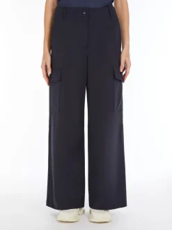 Outlet Pantalone Cargo in Misto Lana / Donna Pantaloni