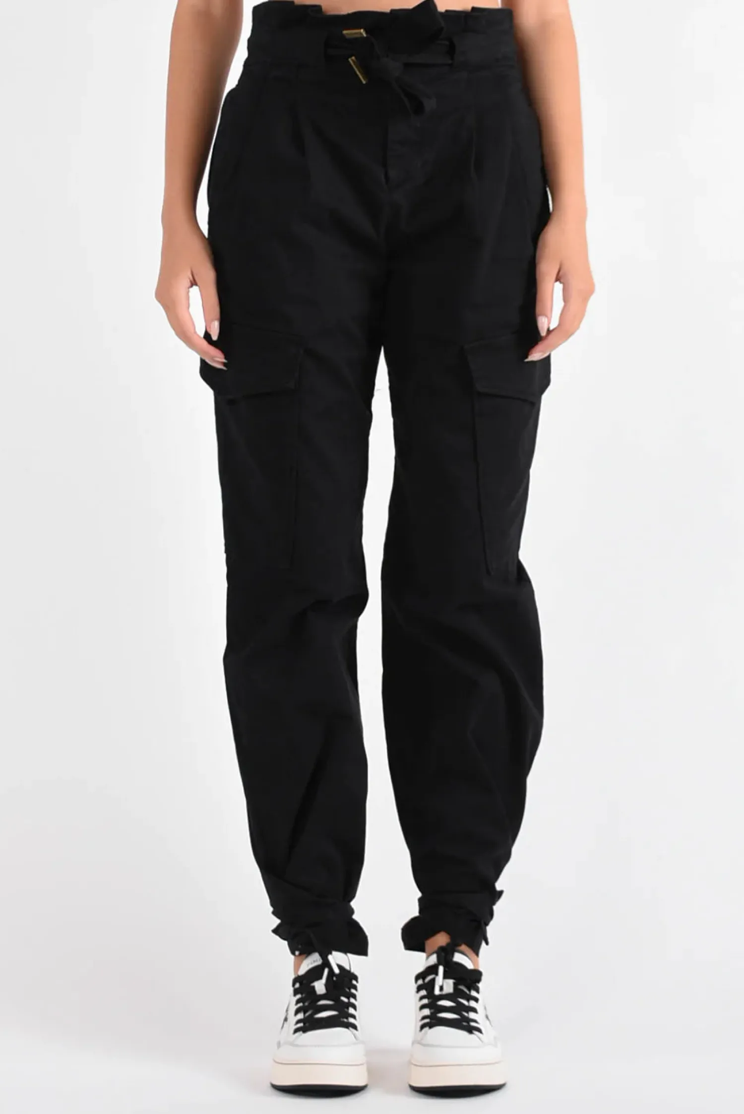 Hot Pantalone Cargo in Raso Stretch / Donna Pantaloni