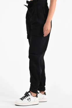Hot Pantalone Cargo in Raso Stretch / Donna Pantaloni