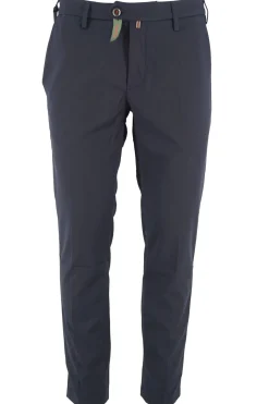 Discount Pantalone Chino Effetto Lana / Blu Uomo Pantaloni