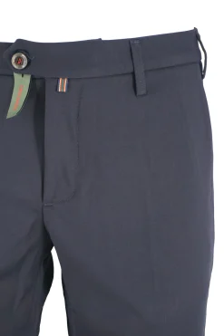 Discount Pantalone Chino Effetto Lana / Blu Uomo Pantaloni