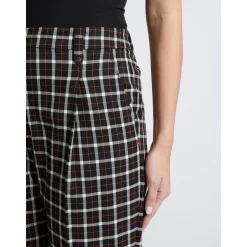 Best Pantalone con Fantasia / Nero Donna Pantaloni