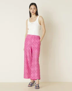 Online Pantalone Cropped in Pizzo / Donna Pantaloni