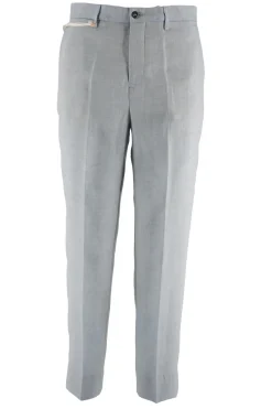 New Pantalone da Donna in Lino / Celeste Donna Pantaloni