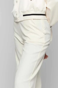 Discount Pantalone Elegante a Vita Alta / Bianco Donna Pantaloni