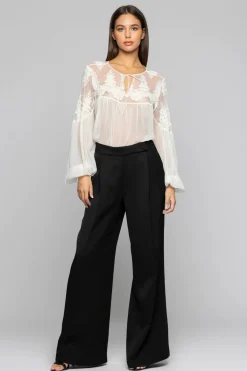 New Pantalone Elegante con Piega / Donna Pantaloni