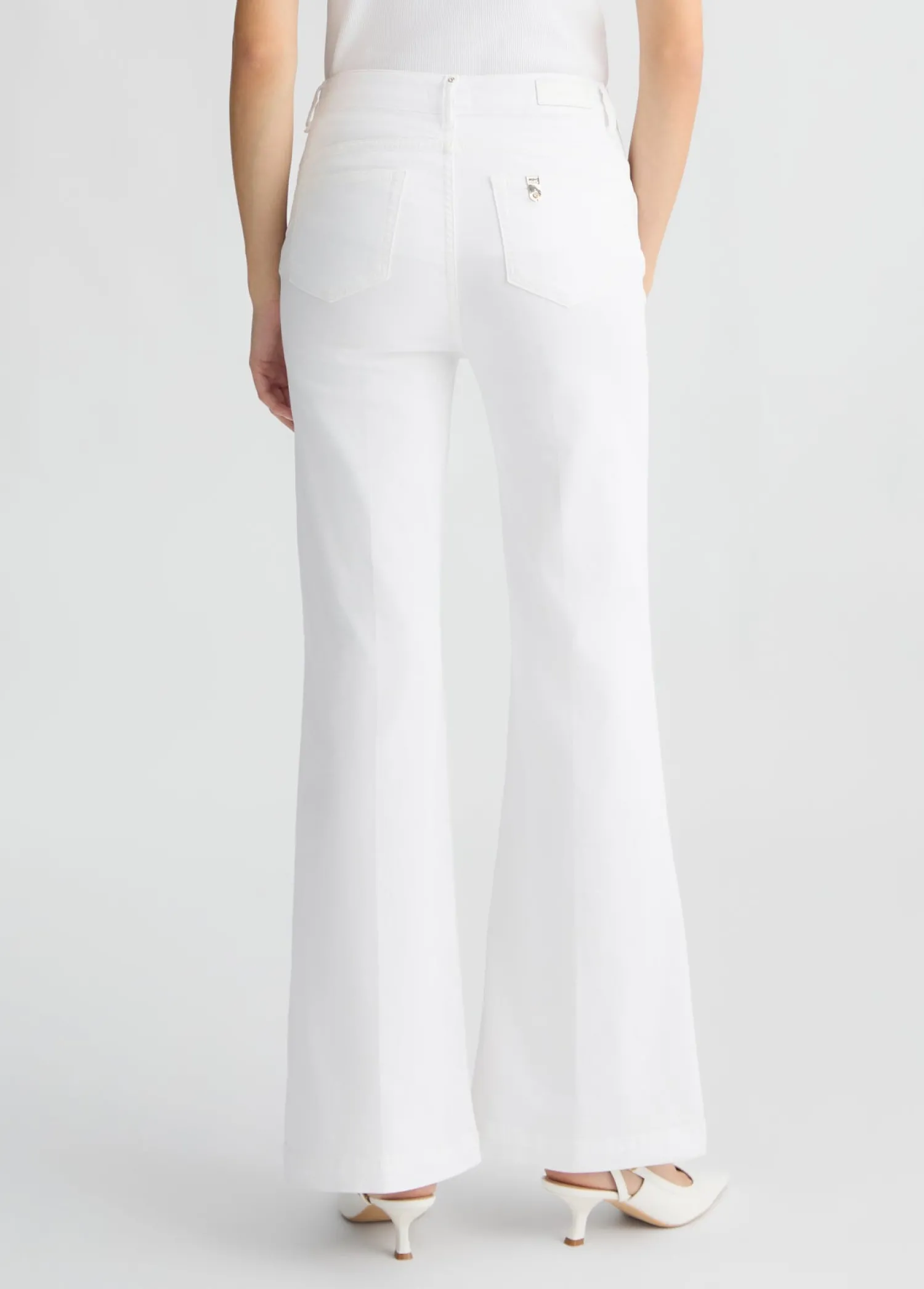 Discount Pantalone Flare con Bottoni / Donna Pantaloni